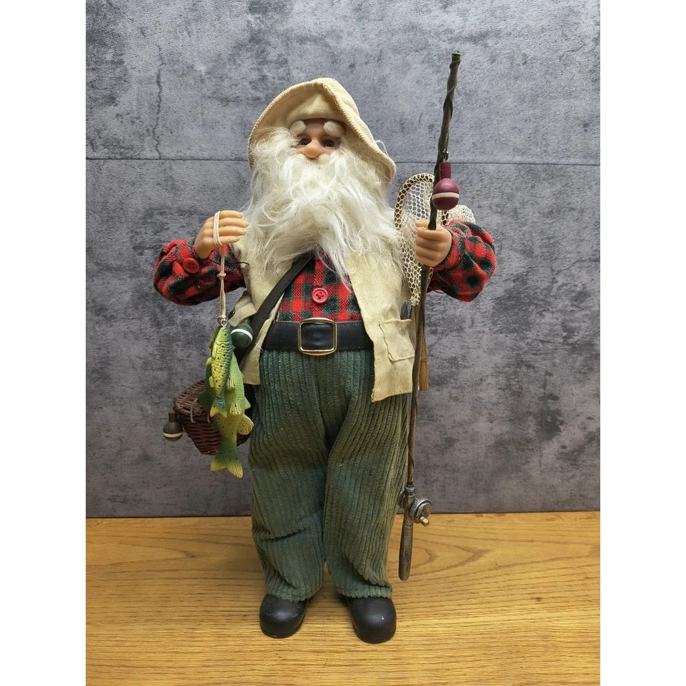 Santa‎ Claus Fisherman Figurine 16